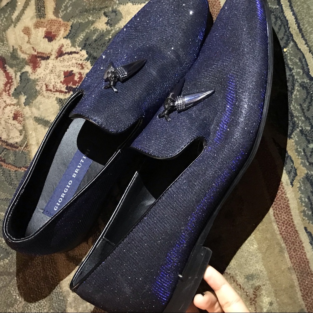 Giorgio Brutini Sparkle Fabric Smoker Blue